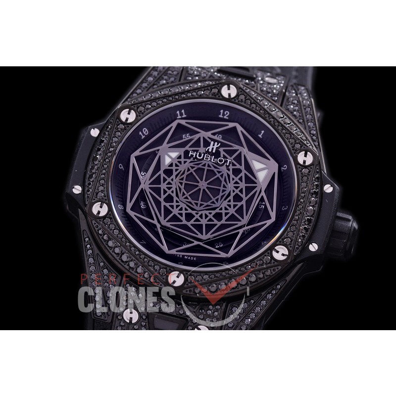 HB-SB-122D DF Big Bang Sang Bleu 45mm PVD/LE Black Miyota 8215 Modified 
