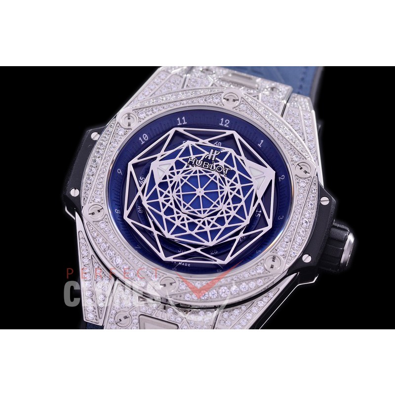 HB-SB-103D DF Big Bang Sang Bleu 45mm SS/LE Blue Miyota 8215 Modified 