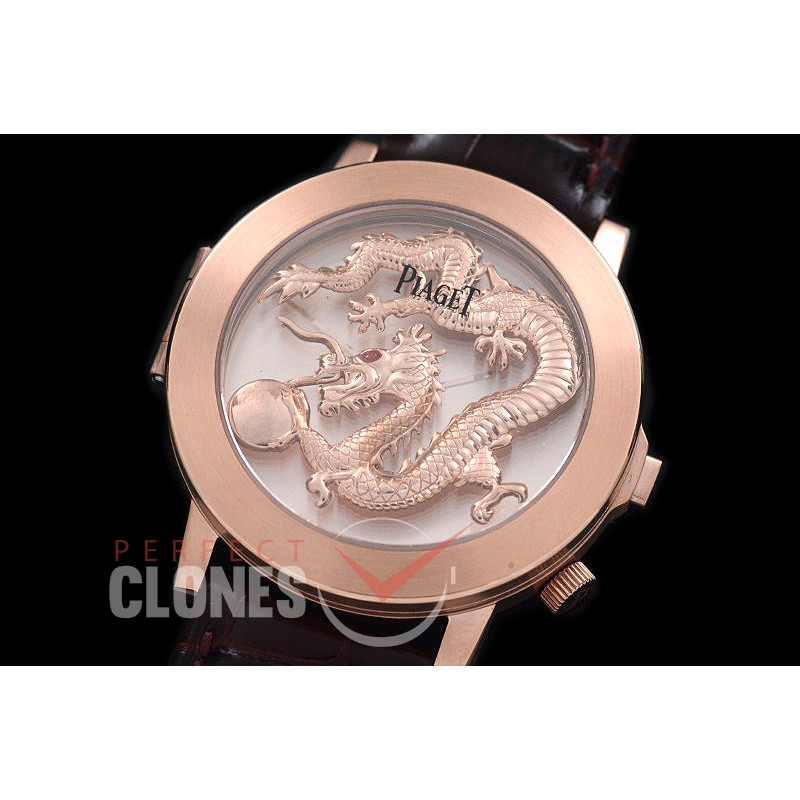 0 0 0 PI-ALP-109 Altiplano Double Jeu Dragon Limited Ed RG/LE Rose Gold Jap Quartz