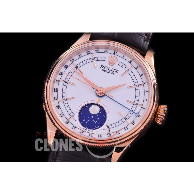  0 0 0 RLCMP00031 BP 50535 Cellini Moonphase RG/LE White Sticks SA 3195
