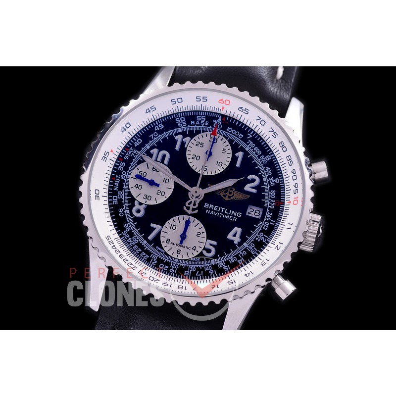 0 0 0 0 0 0 BLNVC-41-102L ANF/OXF Navitimer 41mm Chronograph SS/LE Black Num A-7750 28800