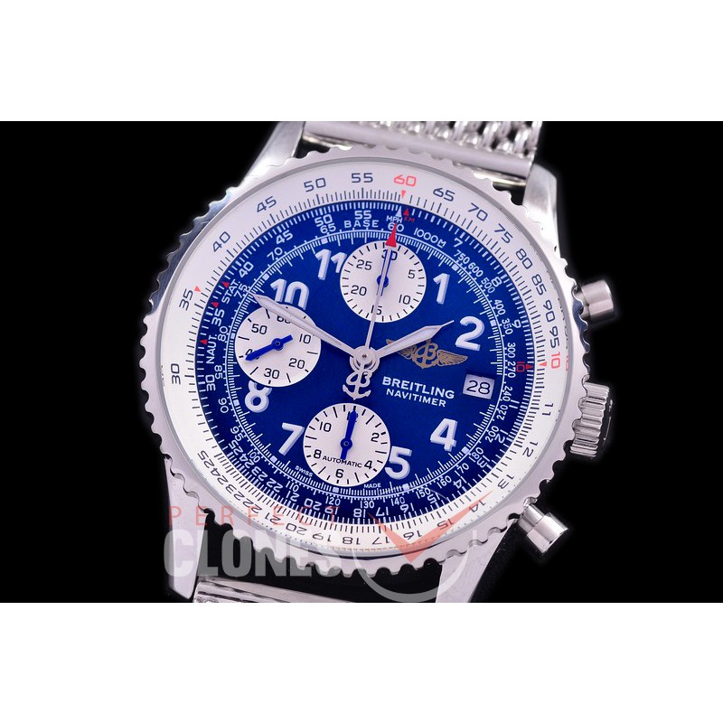 0 0 0 0 0 0 BLNVC-41-103M ANF/OXF Navitimer 41mm Chronograph SS/ME Blue Num A-7750 28800