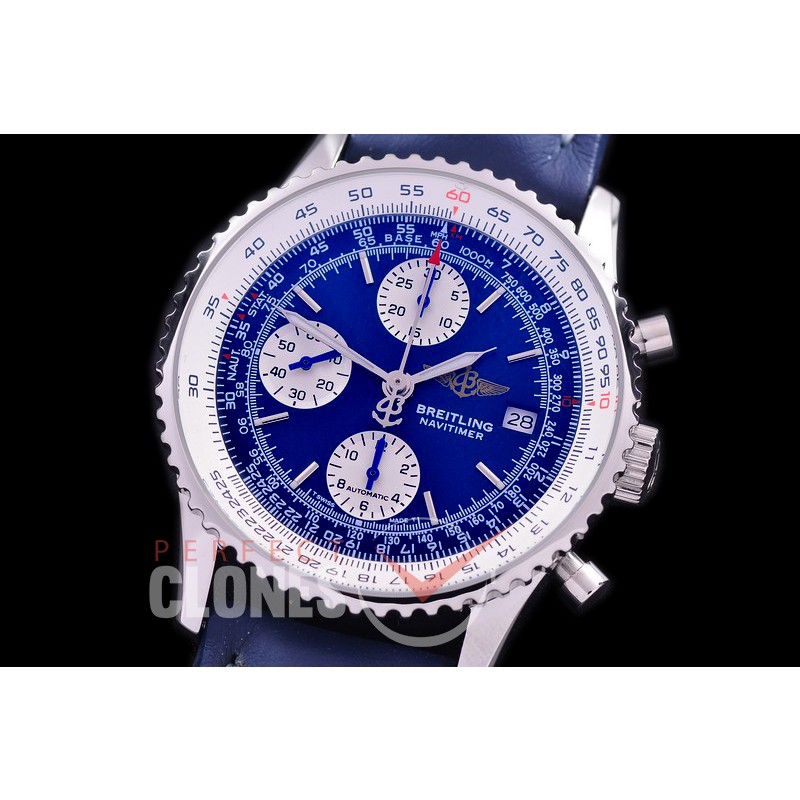 0 0 0 0 0 0 BLNVC-41-108L ANF/OXF Navitimer 41mm Chronograph SS/LE Blue Sticks A-7750 28800