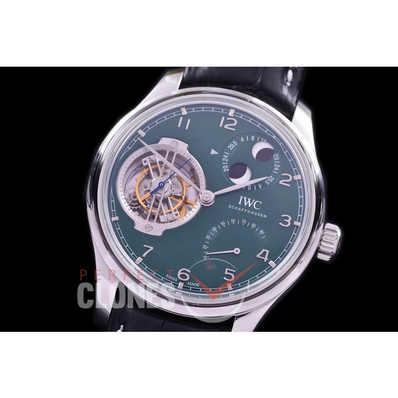 0 0 0 IWPTB00013 BBRF IW590110 Portugieser Constant Force Tourbillon Edition150 years SS/LE Green Seagull Bridged Tourbillon 