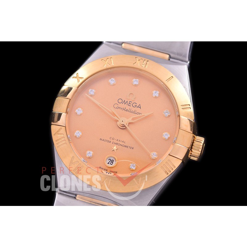 0 OMCON-29-133 Constellation Automatic Date 29mm SS/YG Gold Dial Eta 2688 Mod to Calibre 8700