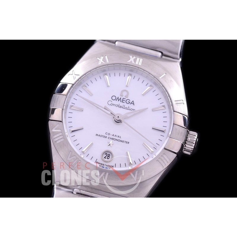 0 OMCON-29-101 Constellation Automatic Date 29mm SS/SS White Sticks Eta 2688 Mod to Calibre 8700