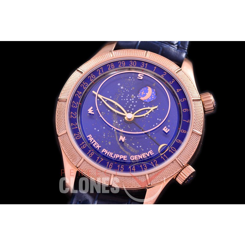 0 0 0 PPSM-6102-066 ARF 6102R Sky Moon Celestial Automatic RG/LE Blue Asian Customized