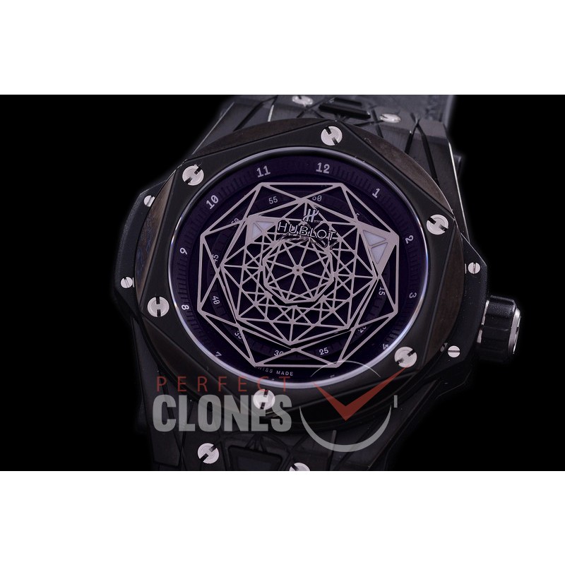 HB-SB-072 HRF Big Bang Sang Bleu 45mm PVD/LE Black Miyota 8215 Modified
