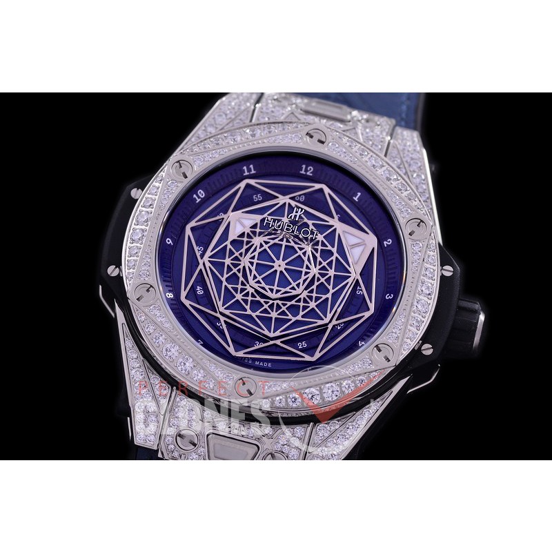 HB-SB-053D HRF Big Bang Sang Bleu 45mm SS/LE Blue Miyota 8215 Modified