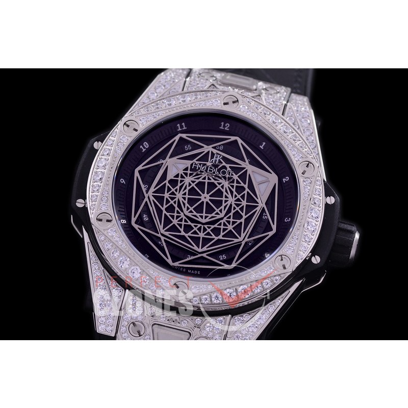 HB-SB-052D HRF Big Bang Sang Bleu 45mm SS/LE Black Miyota 8215 Modified