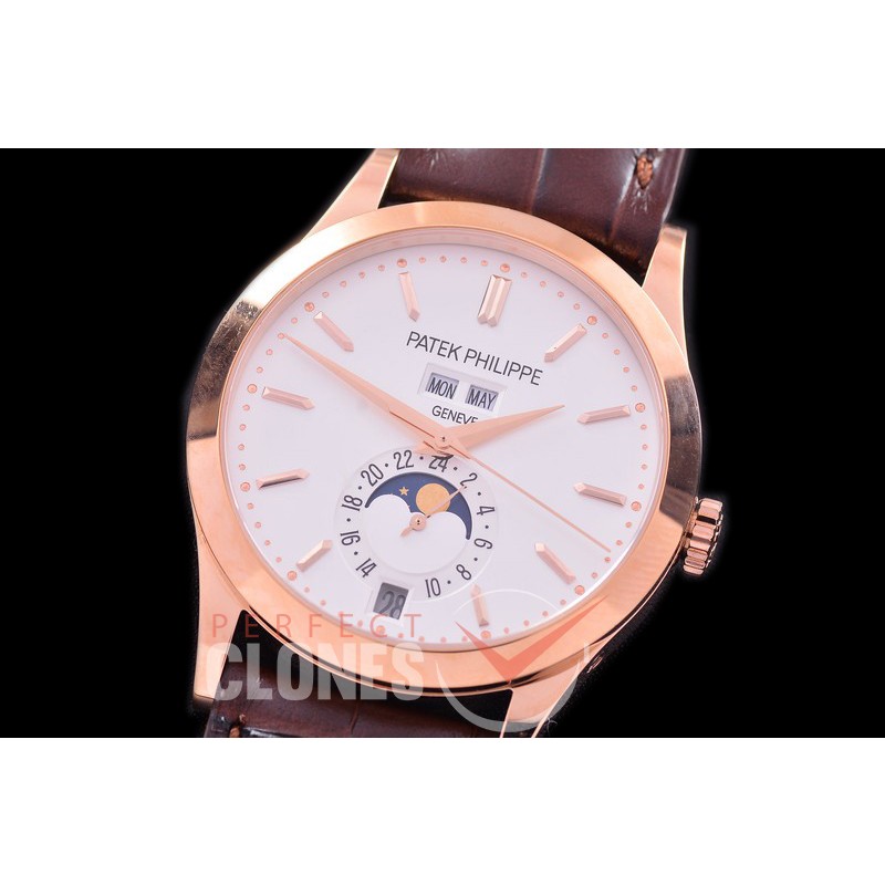 PP-5396-111L ARF Complications 5396 Annual Calender RG/LE White Miyota 9100 Mod to Calibre 324