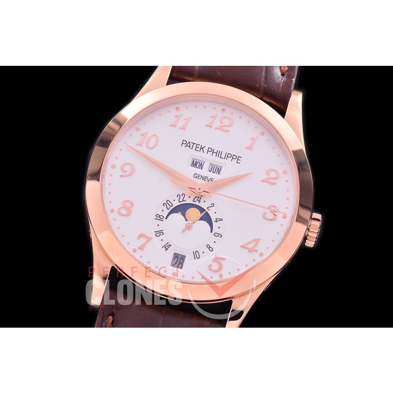 PP-5396-116L ARF Complications 5396 Annual Calender RG/LE White Miyota 9100 Mod to Calibre 324