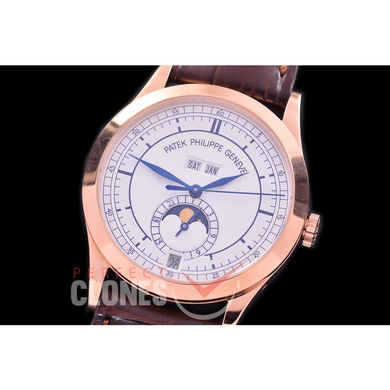 PP-5396-120L ARF Complications 5396 Annual Calender RG/LE White Miyota 9100 Mod to Calibre 324