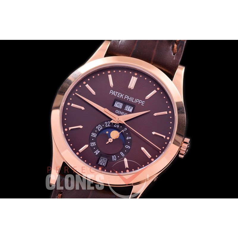 PP-5396-114L ARF Complications 5396 Annual Calender RG/LE Brown Miyota 9100 Mod to Calibre 324
