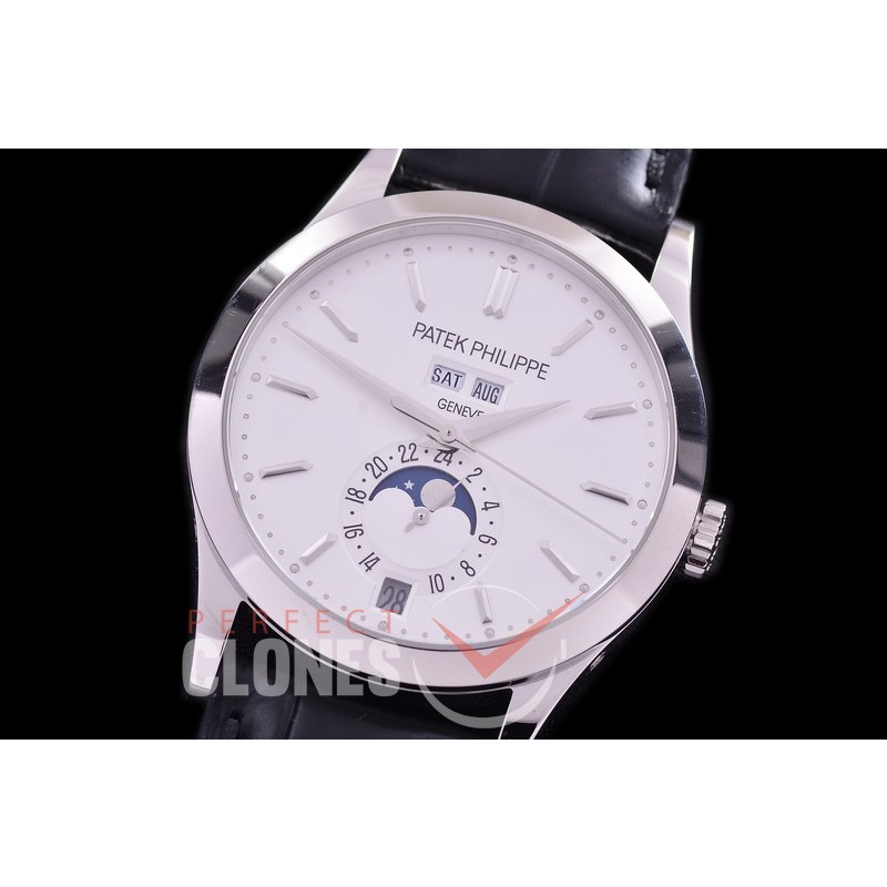 PP-5396-101L ARF Complications 5396 Annual Calender SS/LE White Miyota 9100 Mod to Calibre 324