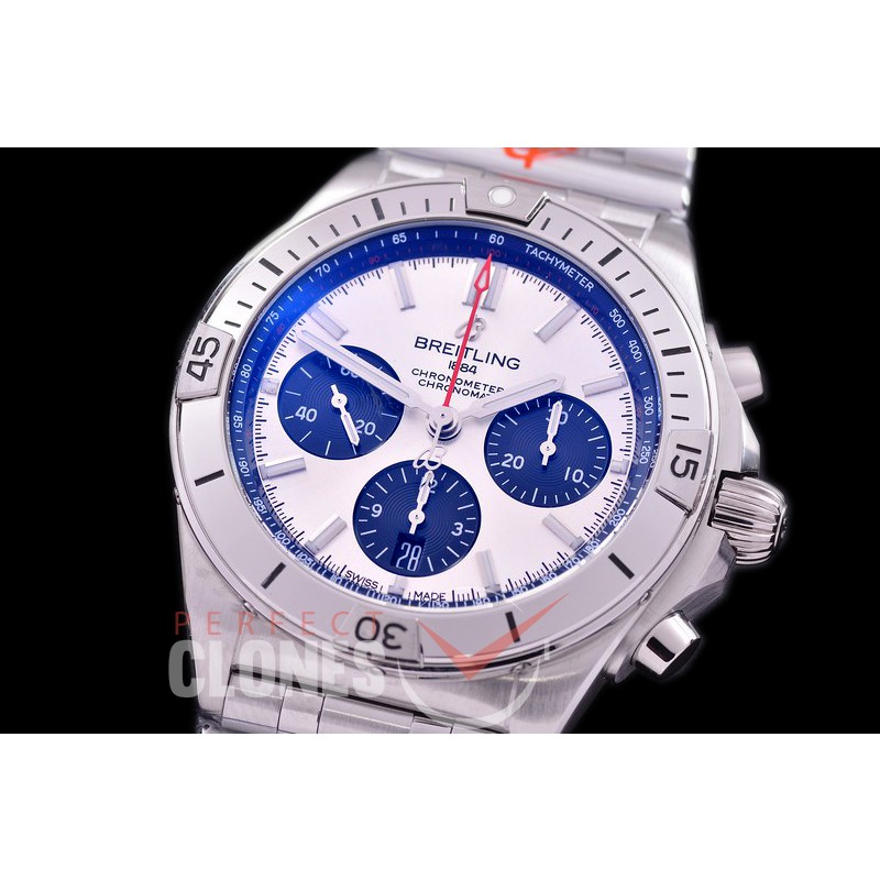 BLSCB01-42-101 GF Super Chronomat 42 Chrono SS/SS White Sticks A-7750 28800