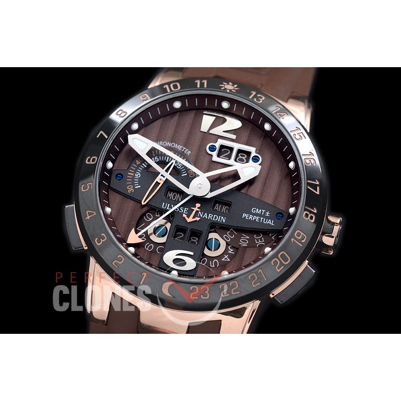 0 0 UNEL-108 El Toro Perpetual Calender RG/CER/RU Brown Asian Customized Calibre UN-32