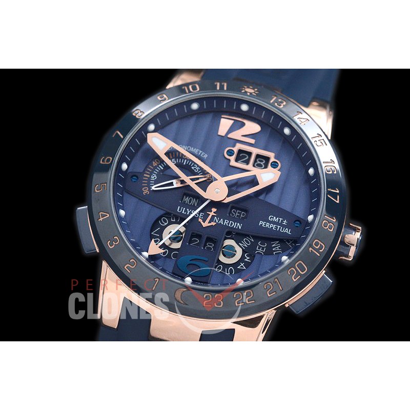 0 0 UNEL-107 El Toro Perpetual Calender RG/CER/RU Blue Asian Customized Calibre UN-32