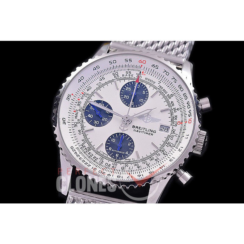 0 0 0 0 0 0 BLNVC-41-106M ANF/OXF Navitimer 41mm Chronograph SS/ME White Sticks A-7750 28800