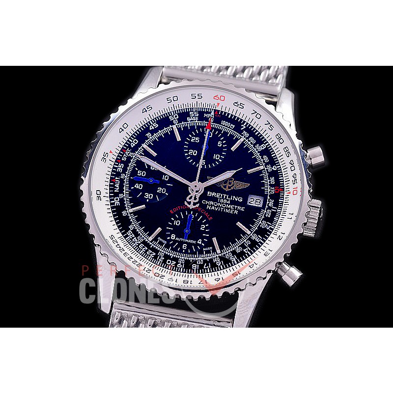 0 0 0 0 0 0 BLNVC-41-112M ANF/OXF Navitimer 41mm Chronograph SS/ME Black Sticks A-7750 28800