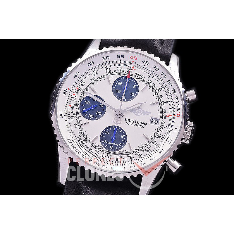 0 0 0 0 0 0 BLNVC-41-106L ANF/OXF Navitimer 41mm Chronograph SS/LE White Sticks A-7750 28800