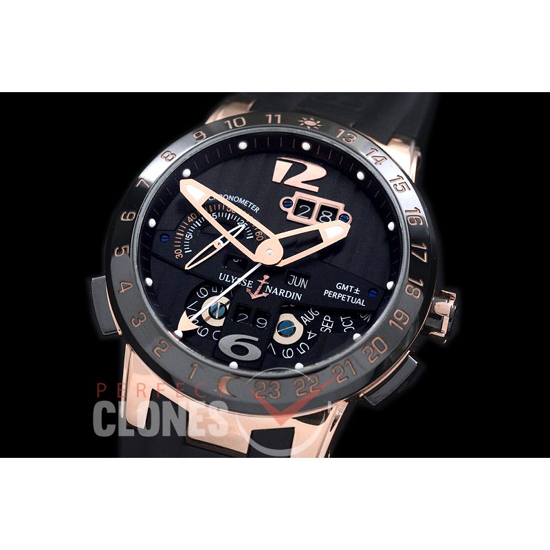 0 0 UNEL-106 El Toro Perpetual Calender RG/CER/RU Black Asian Customized Calibre UN-32