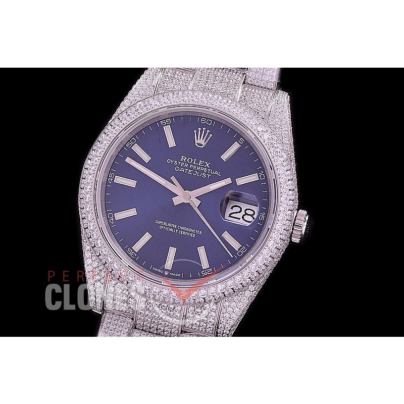 0 0 R41DJS-014 BP 904L Steel 126334 Diam/Oyster SS/SS/Diam Blue Sticks Asian 2824