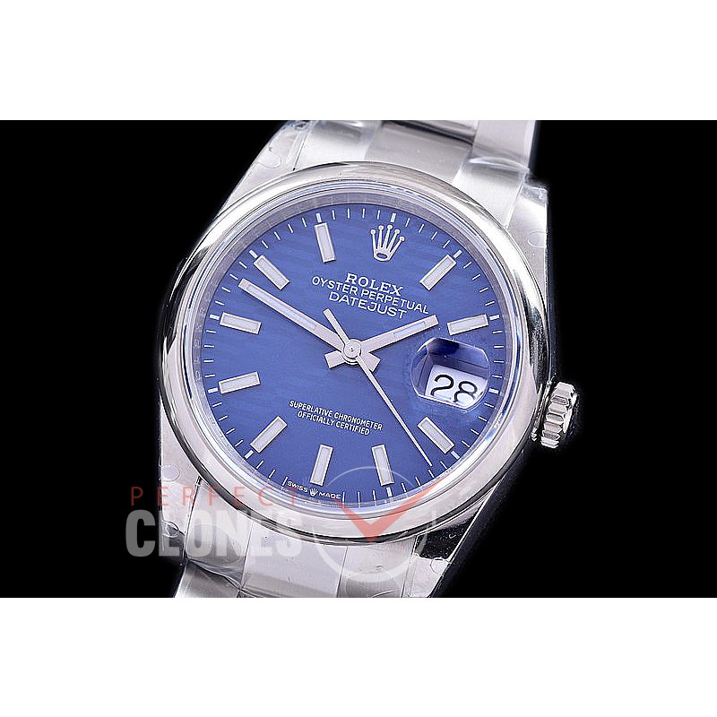 R36DJS-581S BP Datejust 36 126234 SS/SS Smooth/Oyster 2021 Blue Fluted Sticks A-2824