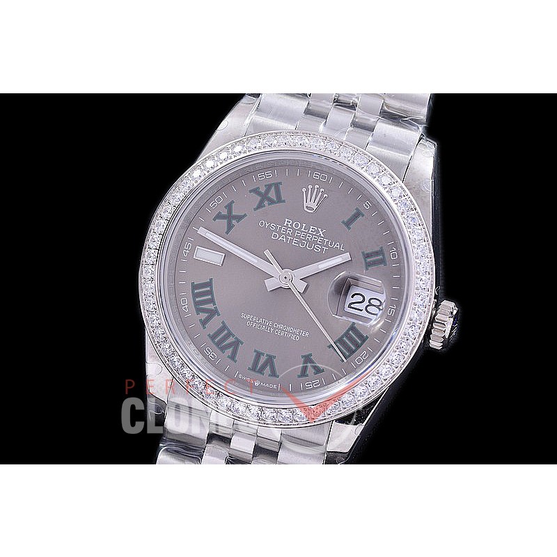 R36DJS-530Z BP Datejust 36 126234 SS/SS Diam/Jubilee 2021 Grey/Green Roman A-2824