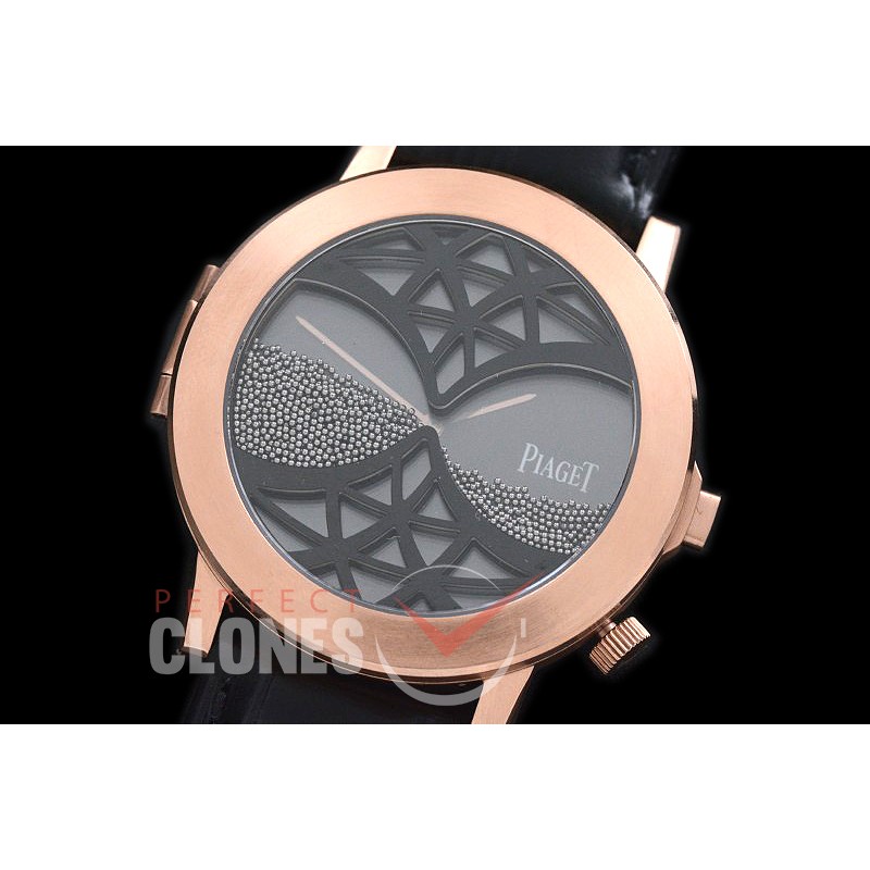 0 0 0 PI-ALP-087 Altiplano Double Jeu Paris Inspirations Limited Ed RG/LE Black Jap Quartz 