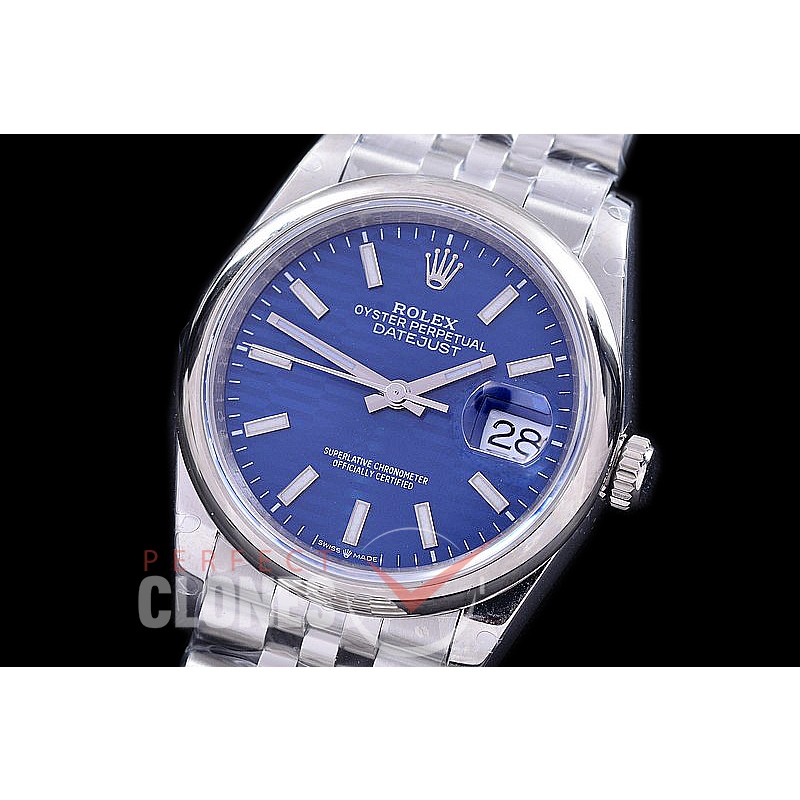 R36DJS-531S BP Datejust 36 126234 SS/SS Smooth/Jubilee 2021 Blue Fluted Sticks A-2824