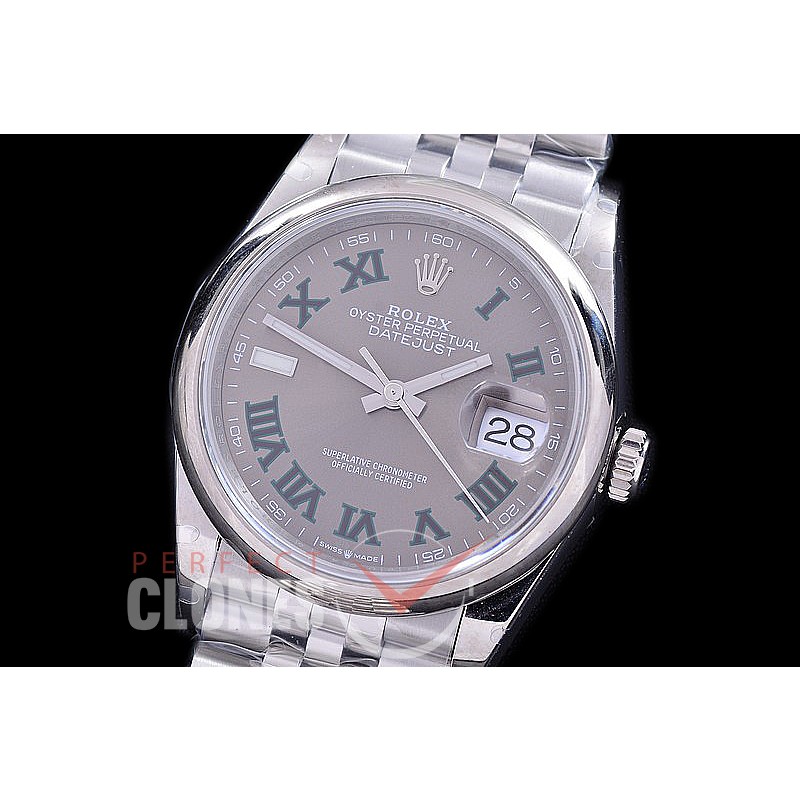 R36DJS-530S BP Datejust 36 126234 SS/SS Smooth/Jubilee 2021 Grey/Green Roman A-2824