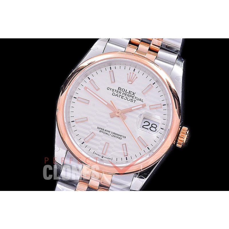 R36DJTR-541S BP Datejust 36 126231 SS/RG Smooth/Jubilee 2021 Silver Fluted Sticks A-2824