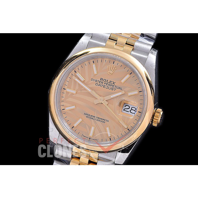 R36DJT-548S BP Datejust 36 126233 SS/YG Smooth/Jubilee 2021 Gold Palm Sticks A-2824