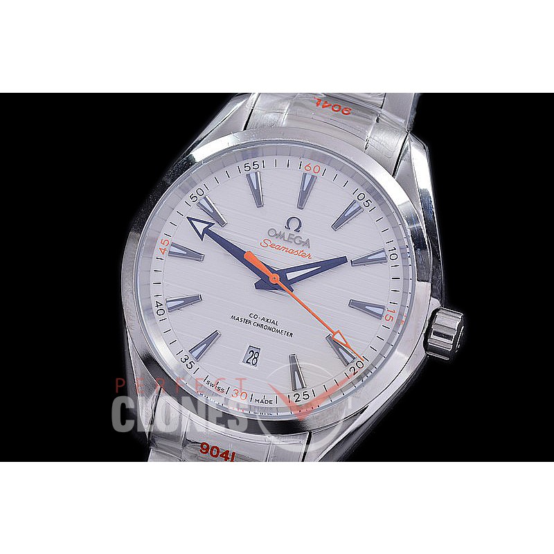 OMAT41-902 Aqua Terra Date Automtaic SS/SS White A-2813 
