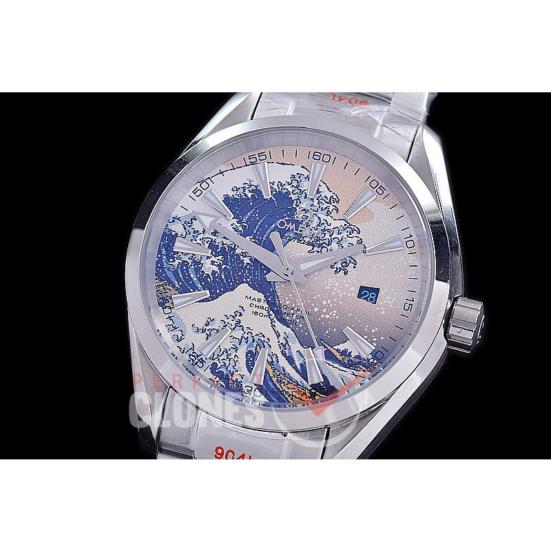 OMAT41-981 Aqua Terra Date Automtaic SS/SS White Globe A-2813 