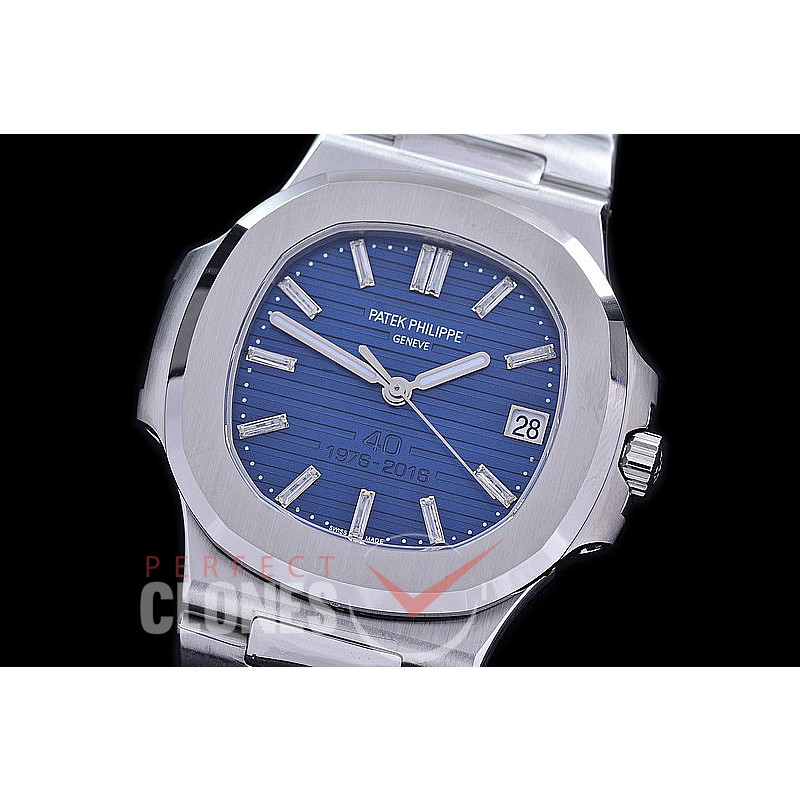 PP00607S 3KF UV Nautilis 5711 40th Anniversary SS/SS Blue Asian Clone Calibre 324SC