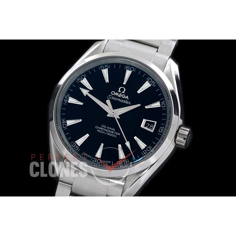 0 0 OMAT41-102 Aqua Terra Date Automtaic SS/SS Black A-2824/8500 Mod