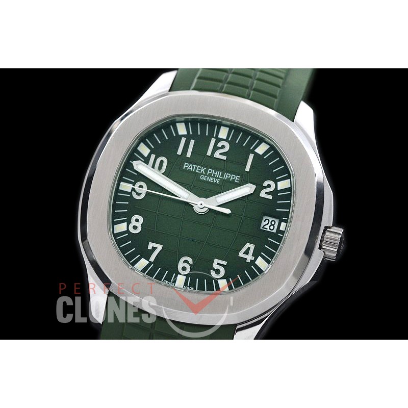 PPAQ01033R Aquanaut Jumbo V3 Auto SS/RU Green Miyota 9015 Modified Calibre 324SC
