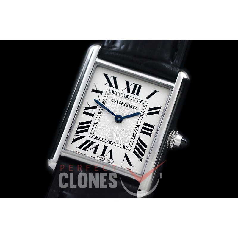 0CAR-TS-021L V6F Tank Solo Mid Size SS/LE White Swiss Quartz