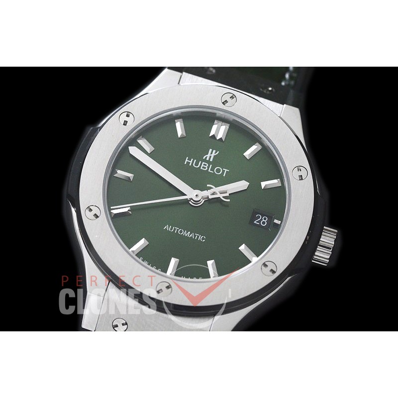 HBFS-38-1005 Classic Fusion 38mm SS/LE Green Asian Clone 2892