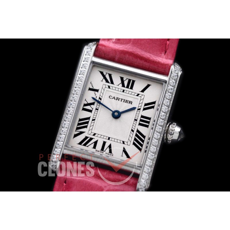 0CAR-TS-011LD V6F Tank Solo Ladies Size SS/Diam/LE White Swiss Quartz