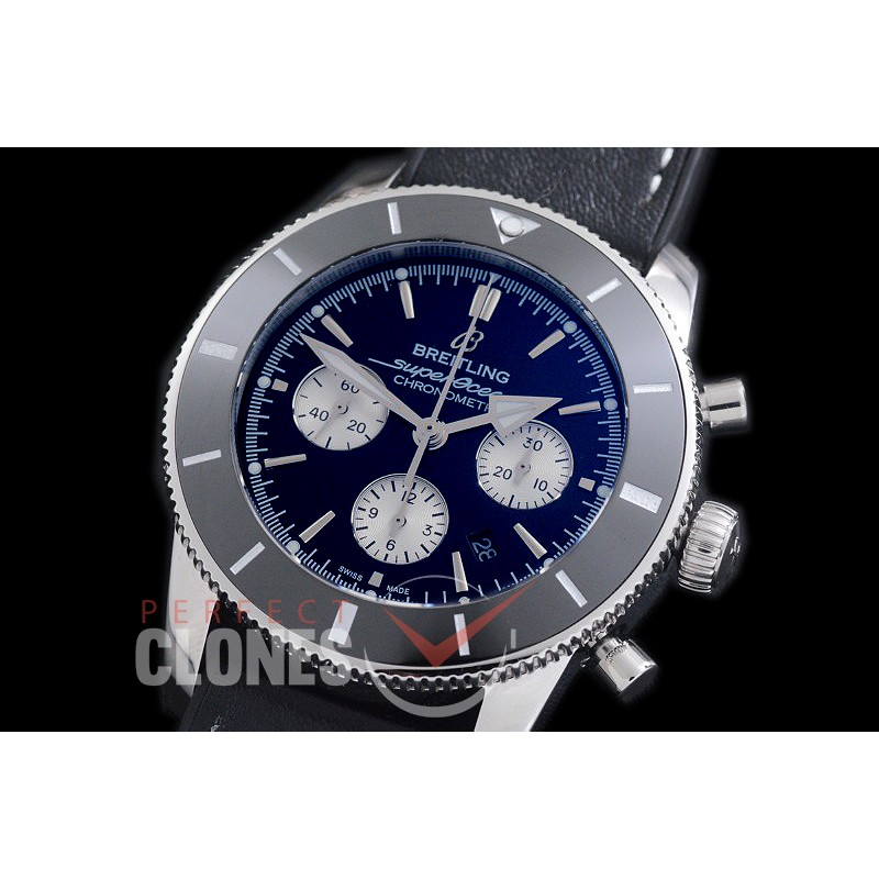 0 BLSF05002L Superocean Heritage Chronograph SS/LE Black A-7750