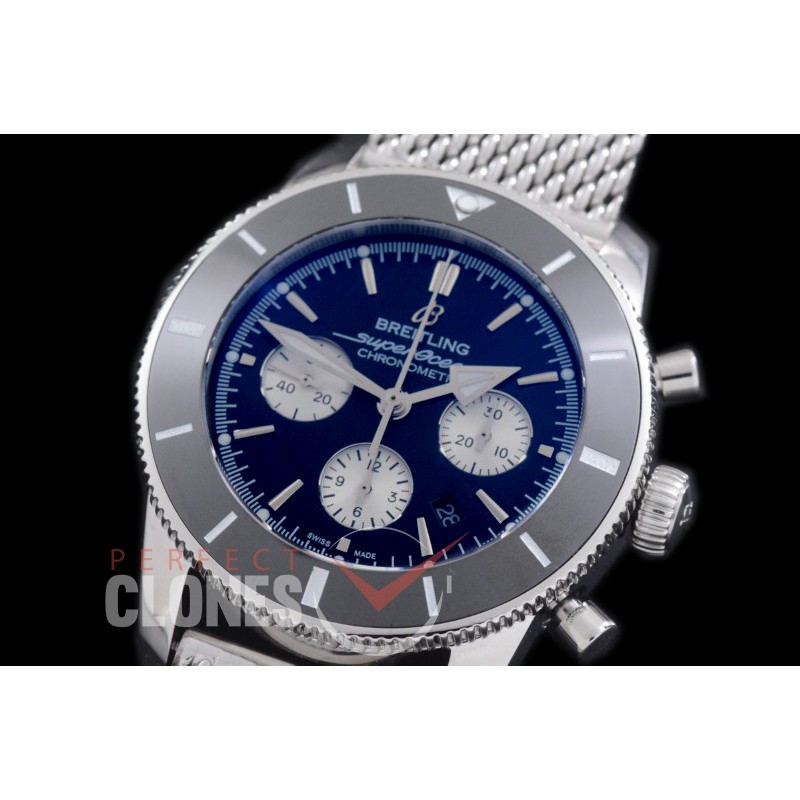 0 BLSF05002M Superocean Heritage Chronograph SS/ME Black A-7750