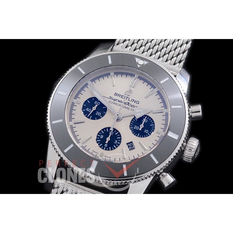 0 BLSF05001M Superocean Heritage Chronograph SS/ME White A-7750