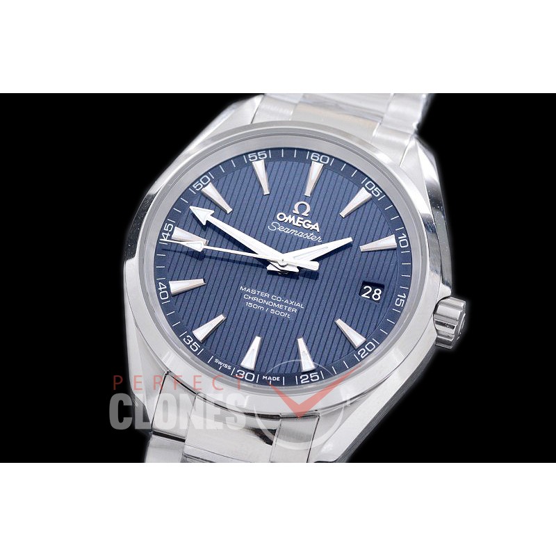 OMAT41-006 XF/VSF Aqua Terra Date Automtaic SS/SS Blue VS Cal 8500 Superclone