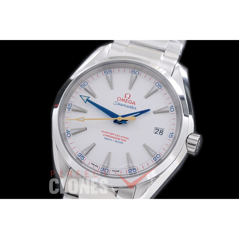 OMAT41-001 XF/VSF Aqua Terra Date Automtaic SS/SS White VS Cal 8500 Superclone