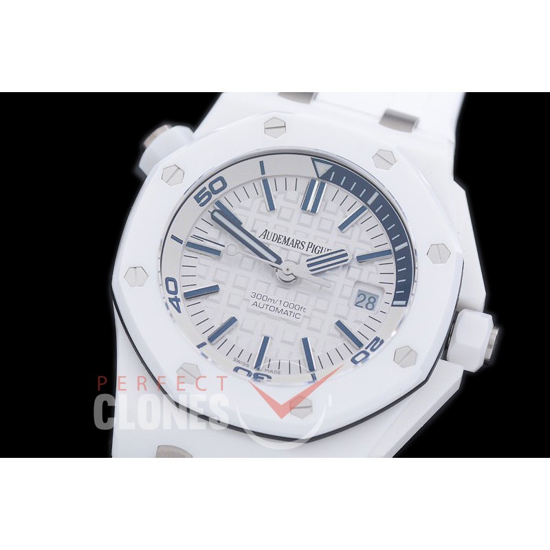 AP00034 JF/ARF Royal Oak Offshore Diver White Ceramic 15707 CER/RU White A-3120