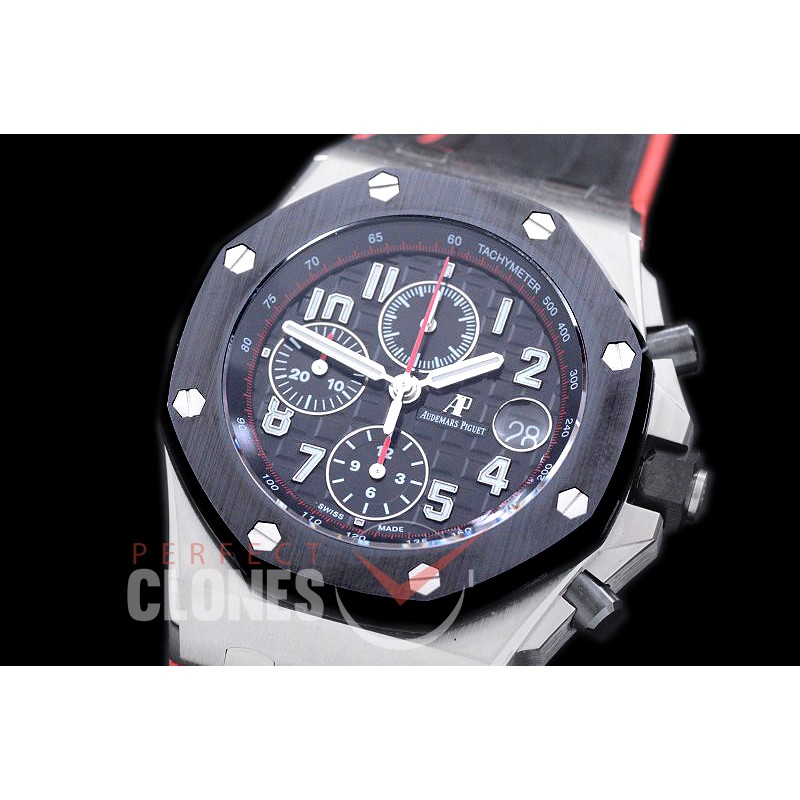 AAP00123 2018 Royal Oak Chrono 26470SO Black Knight SS/RU Black A-3126 Sec@12