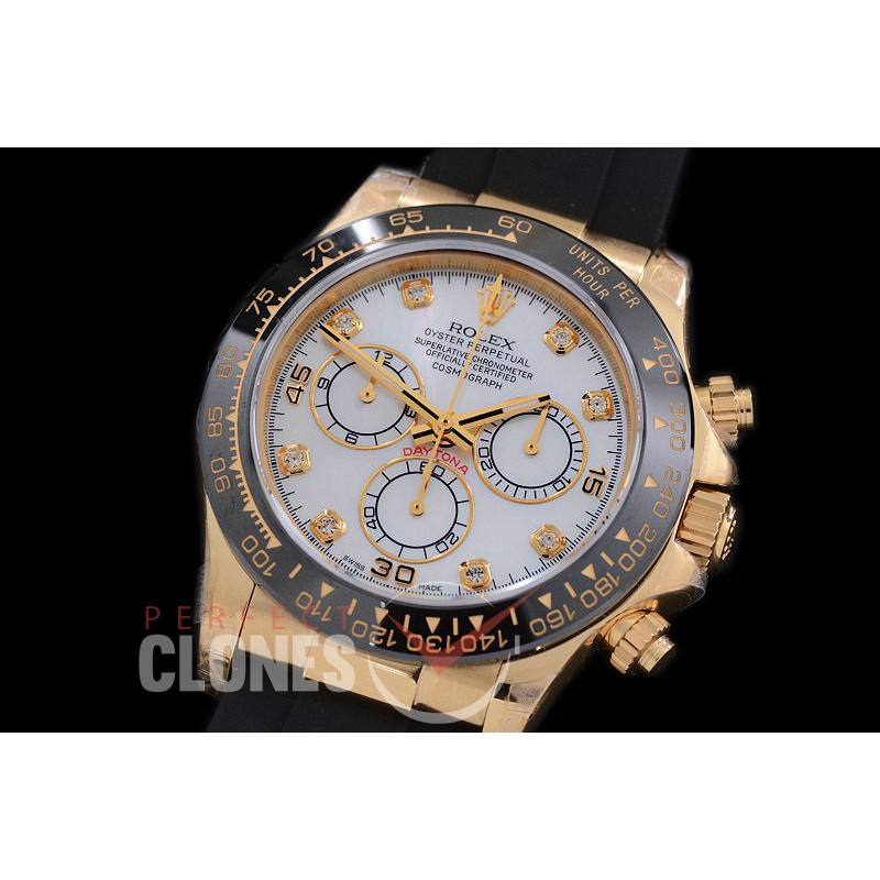 0 RLDF00517R JHF Daytona/Osyterflex 116518LN YG/CER/RU MOP White Diam A-7750/4130